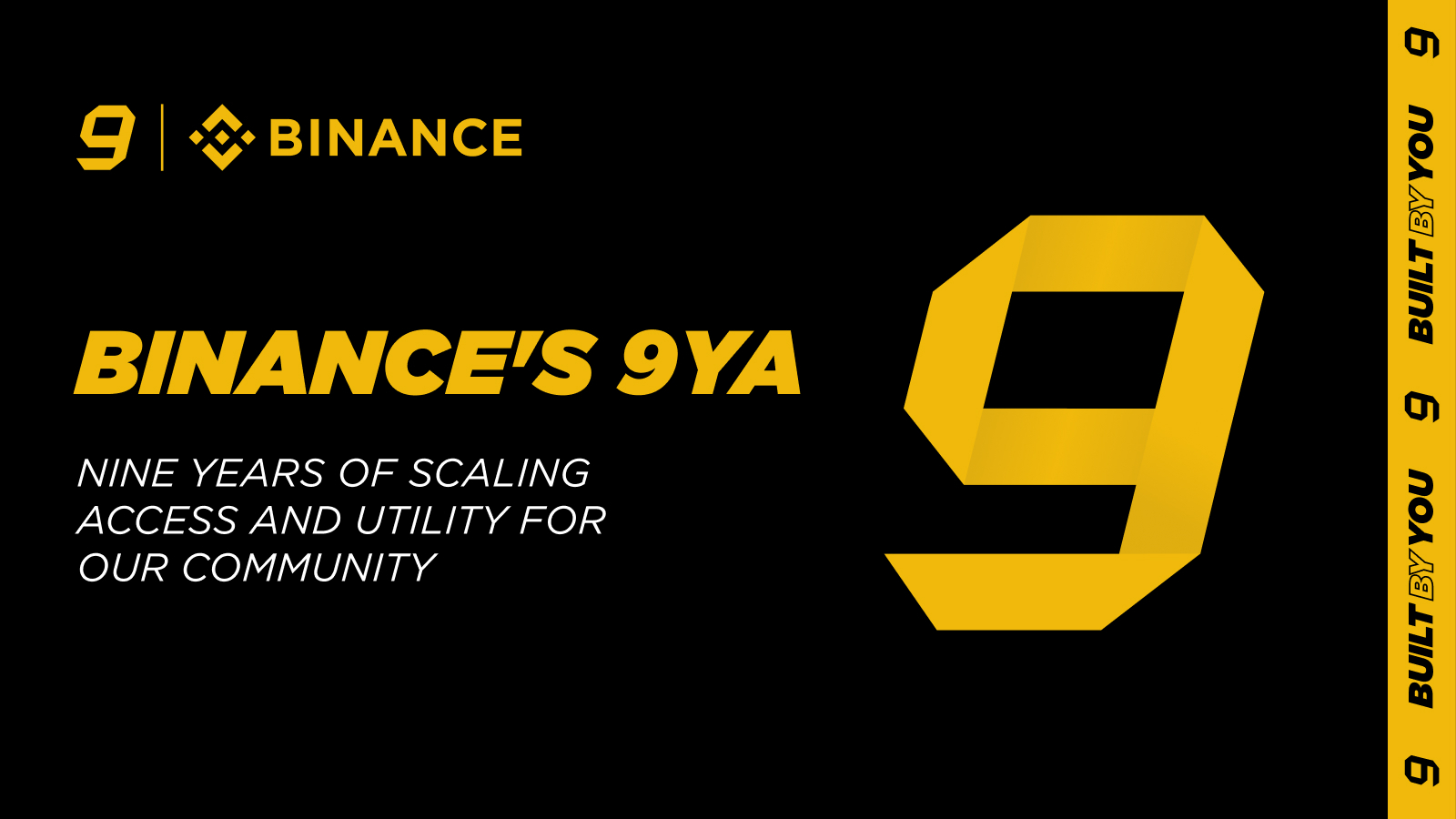 Binance Marks Nine Years: Nearly Half of All Crypto Holders Use Binance, $156 Trillion in All-Time Volume, and a Growing Vision Beyond Crypto