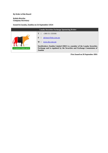 CHANGE IN DIRECTORATE